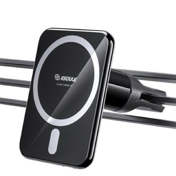 ESOULK-Magnetic Wireless Car Charger - Black - Picture 6 of 10
